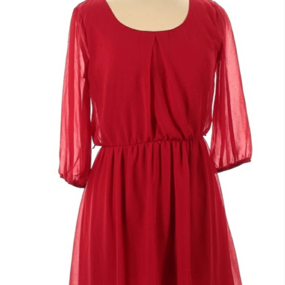 iZ Byer Red dress Belt Bow Detail  S